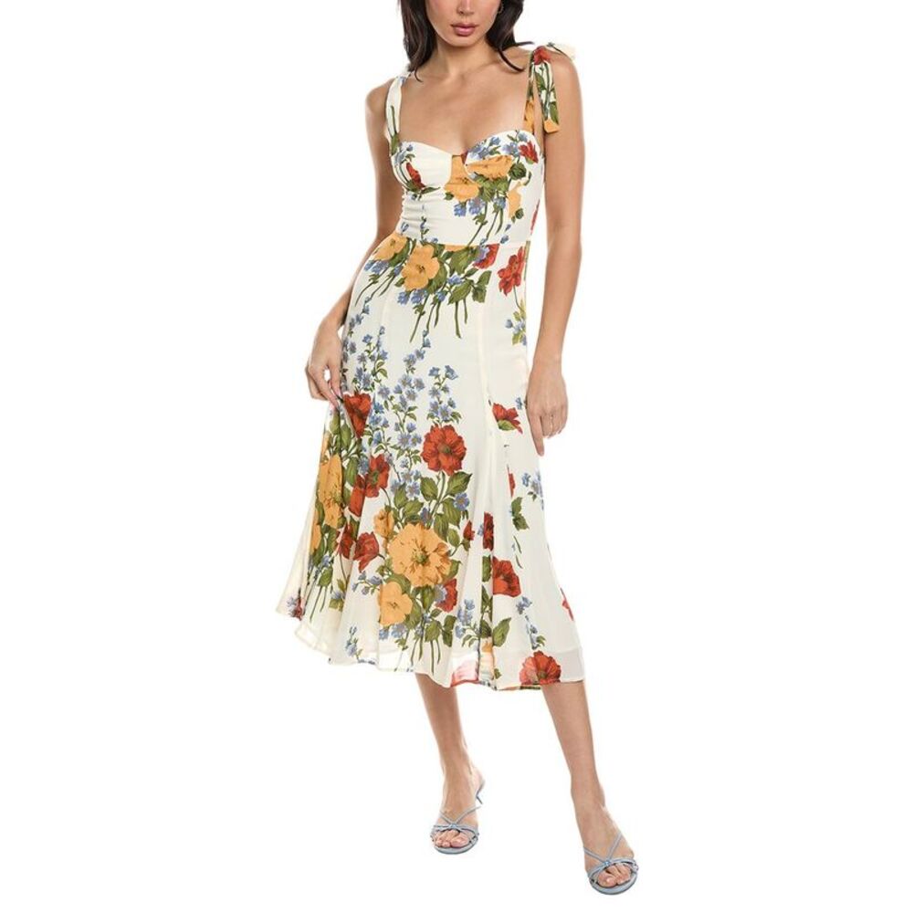 Seraphina Womens  Sleeveless Midi Dress, White